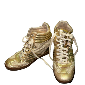 Coach Gold Alara Hightop Wedge Sneakers